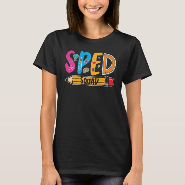 T-shirt Enseignant SPED de l'équipe d'aide à l'éducation s (Devant)
