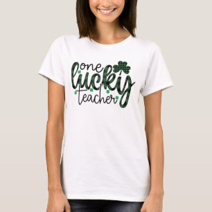 T-shirt enseignant St Patrick cadeau un professeur chanceu