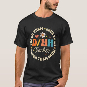 T-shirt Enseignant super de la DHP Sourd dur de l'ouïe ASL