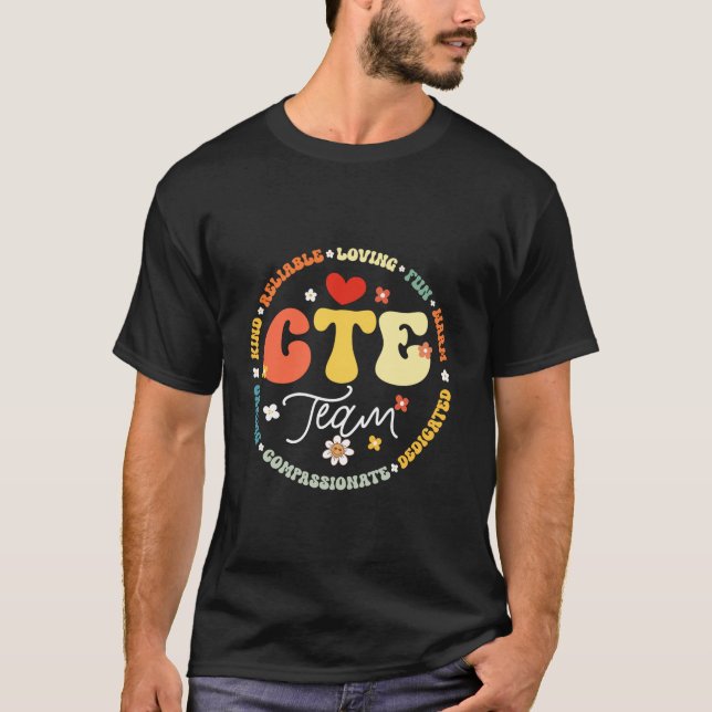 T-shirt Enseignant super De L'Équipe CTE Retour À L'École  (Devant)