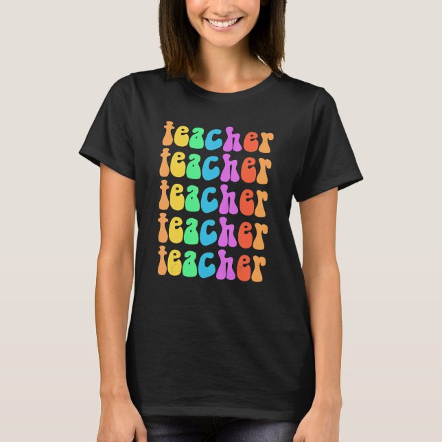 T-shirt ENSEIGNANT super I Enseigner École élémentaire Squ (Devant)