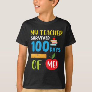 T-shirt Enseignant Survécu 100 Jours De Moi Amusant 100 Jo