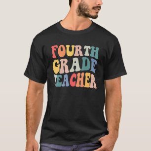 T-shirt Enseignant Vintage super de 4e année Retour à Sc