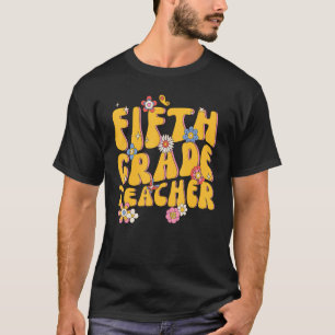 T-shirt Enseignant Vintage super de 5e année Retour à Sch
