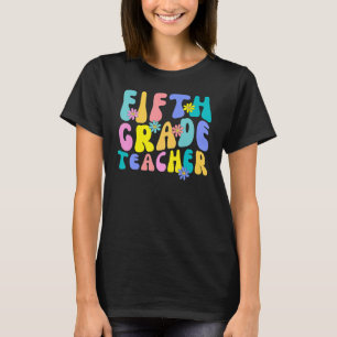 T-shirt Enseignant Vintage super de 5e année Retour à Sch