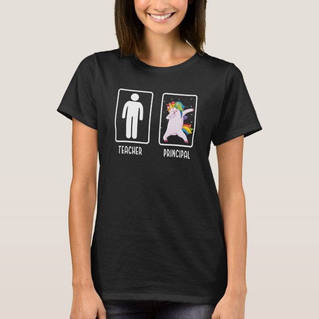 T-shirt Enseignant Vs Principal Retour à l'école drôle uni (Devant)