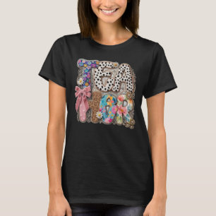 T-shirt Enseignante Coquette Rétro - Fleur de Léopard 