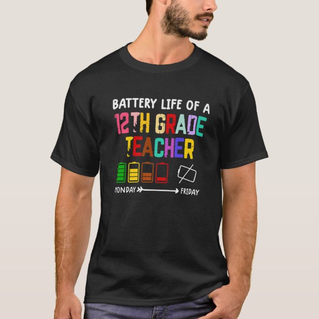 T-shirt Enseignante De 12E Année S Femmes Drôle Enseignant (Devant)