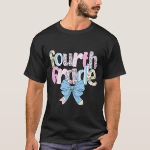 T-shirt Enseignante de quatrième année prépa Fleur bleue C
