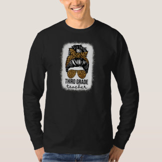 T-shirt Enseignante de troisième année pour femmes Léopard