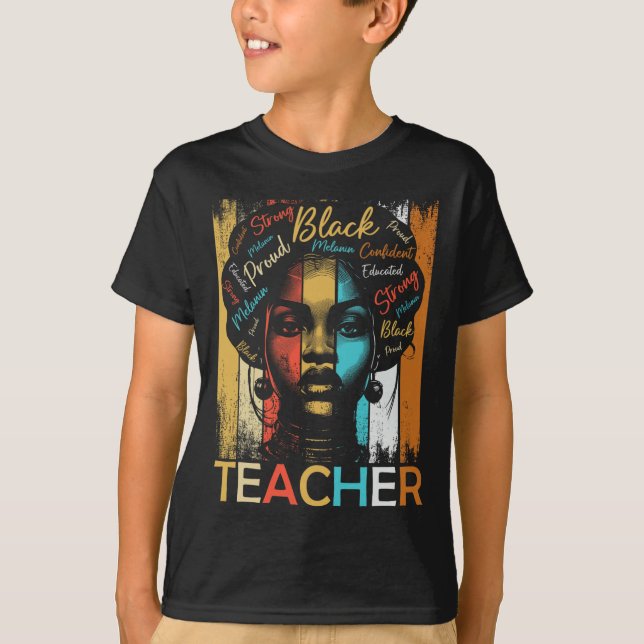 T-shirt Enseignante d'Histoire Noire Femmes afro-américain (Devant)