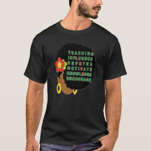 T-shirt Enseignante noire Afro Cheveux Melanin Femmes Sist