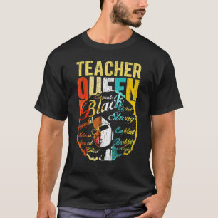 T-shirt Enseignante noire Afro Retro Mois de l'histoire no