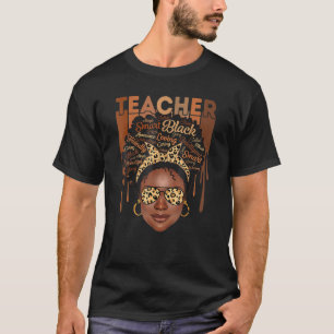 T-shirt Enseignante noire Afro Smart African American Lo