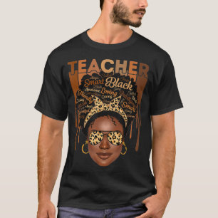 T-shirt Enseignante noire Afro Smart African American Lo