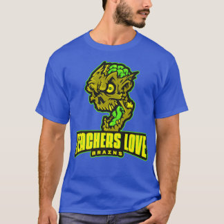 T-SHIRT ENSEIGNANTS AMOUREUX CERVEAUX ZOMBIE HORROR MASCOT