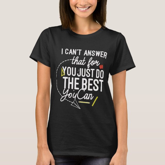 T-shirt Enseignants cool Test Day Motivation Citation État (Devant)