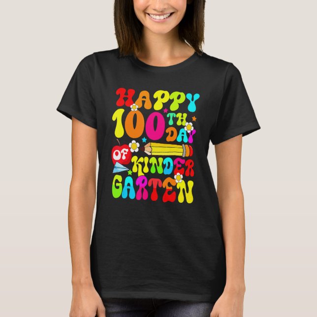 T-shirt Enseignants de maternelle 100e jour 100 jours étud (Devant)