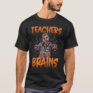 T-shirt Enseignants d'Halloween éffrayant Aimer les cervea