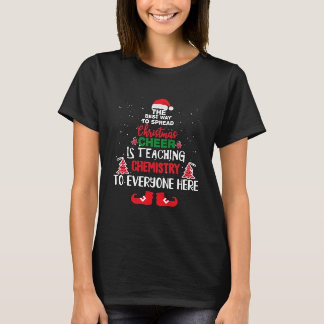 T-shirt Enseignants en chimie de Noël, Enseignants amusant (Devant)