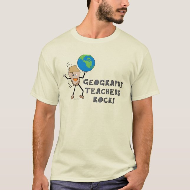 T-shirt Enseignants en géographie Rock (Devant)