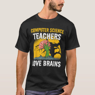 T-shirt Enseignants en informatique Aimer les cerveaux Zom