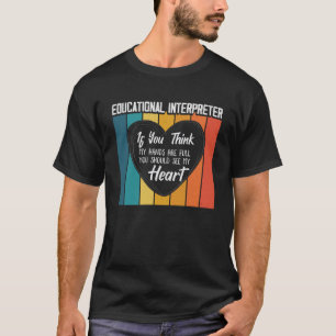 T-shirt Enseignants en Langue des Signes Interpréter