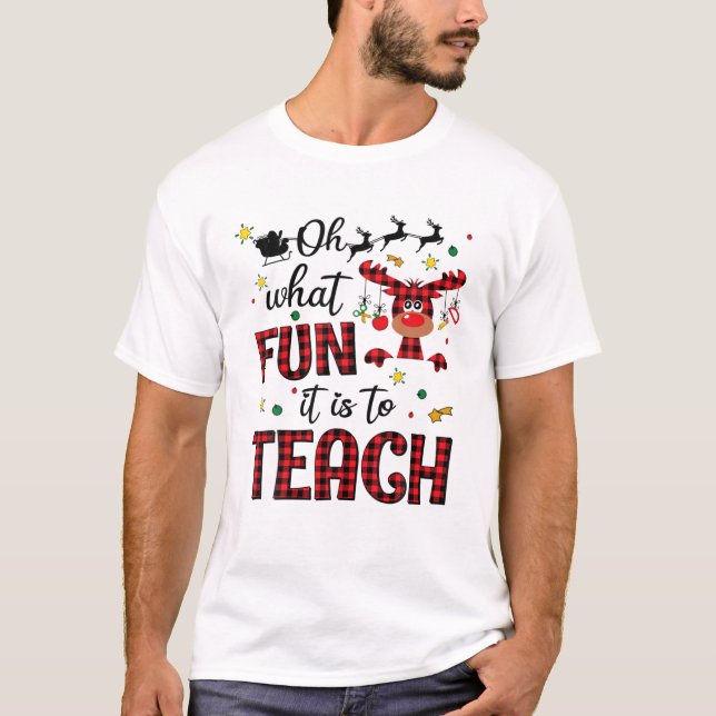 T-shirt Enseignants Oh Quel Amusement C'Est D'Enseigner Mi (Devant)