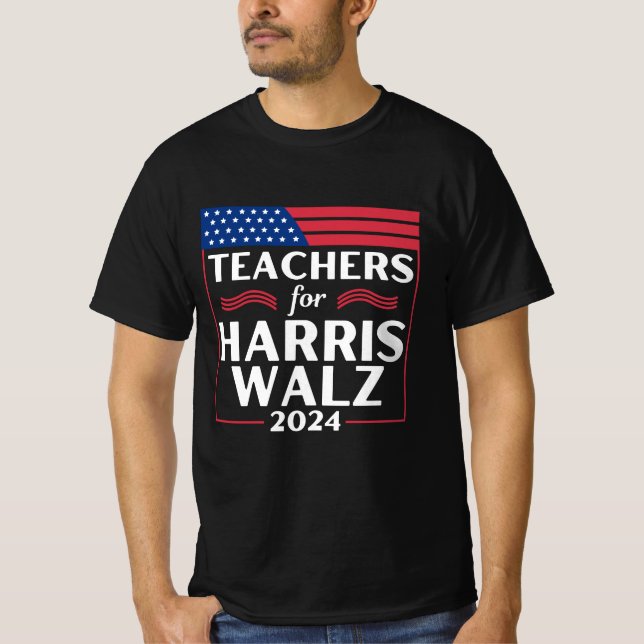 T-shirt Enseignants Pour Harris Walz 2024 (Devant)