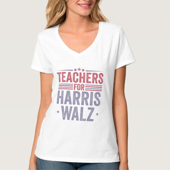 T-shirt Enseignants pour Harris Walz Retour à l'élection s (Devant)