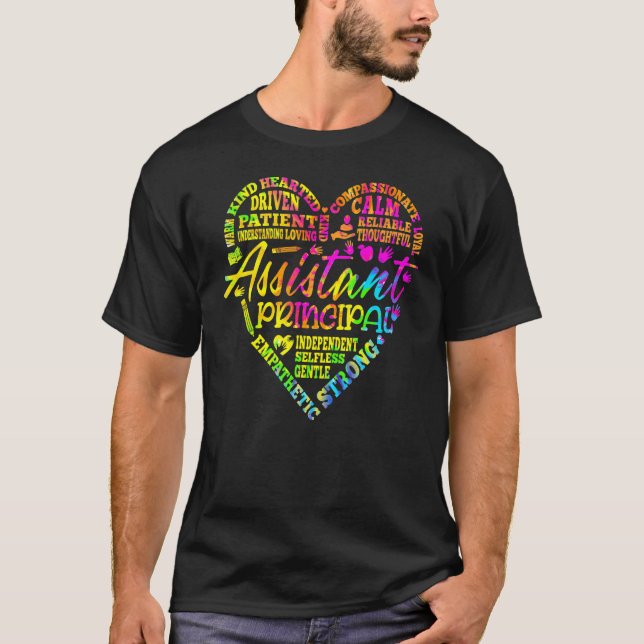 T-shirt Enseignants Principaux Adjoints Coeur Cute Retour  (Devant)
