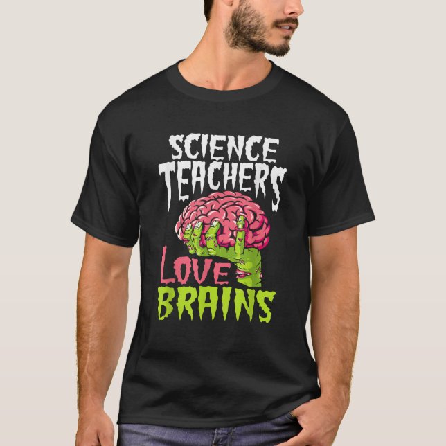 T-shirt Enseignants scientifiques Aimer les cerveaux École (Devant)