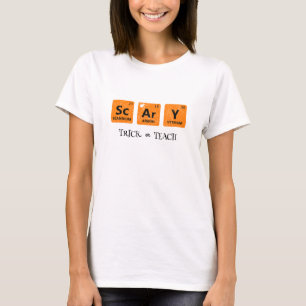 T-shirt Enseignants Trick ou Enseigner Tableau Périodique 