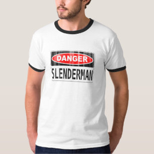 T-shirt Enseigne mince de danger d'homme