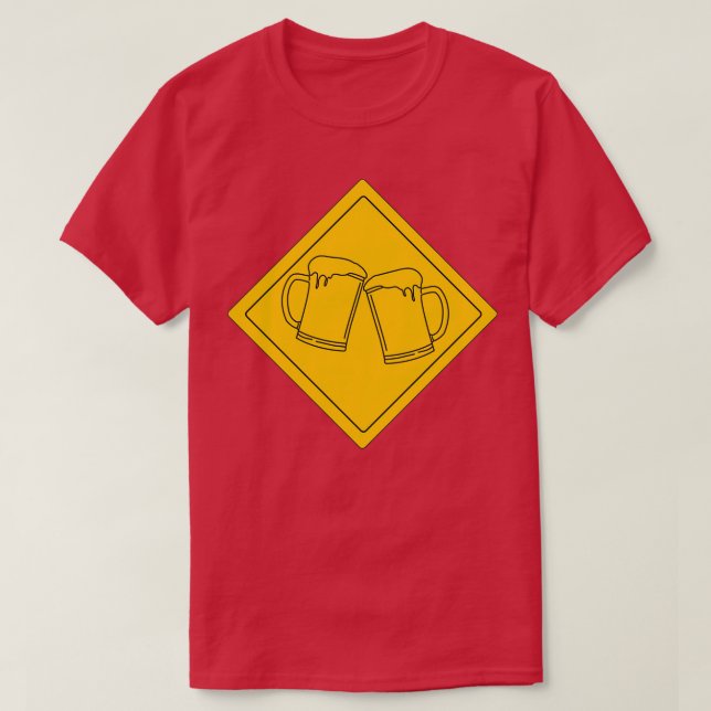 T-shirt Enseigne pour les amateurs de bière (Design devant)