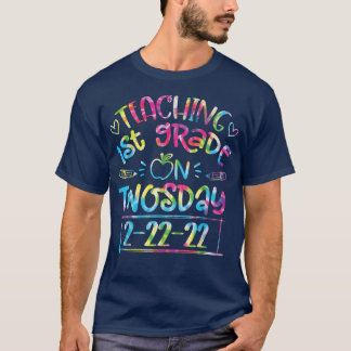 T-shirt Enseignement 1ère année le 222222 enseignants amus