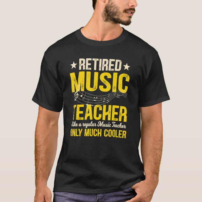 T-shirt Enseignement de la musique à la retraite Professeu (Devant)