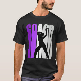 T-shirt Enseignement de l'entraîneur de danse rétro violet