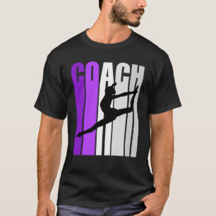T-shirt Enseignement de l'entraîneur de danse rétro violet