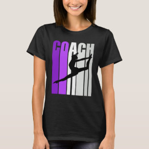 T-shirt Enseignement de l'entraîneur de danse rétro violet