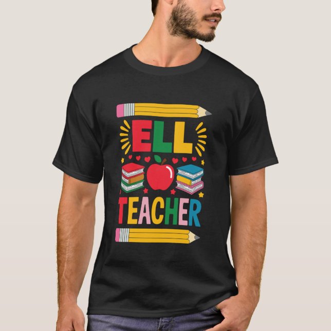 T-shirt Enseignement en ELN et enseignant de langue anglai (Devant)