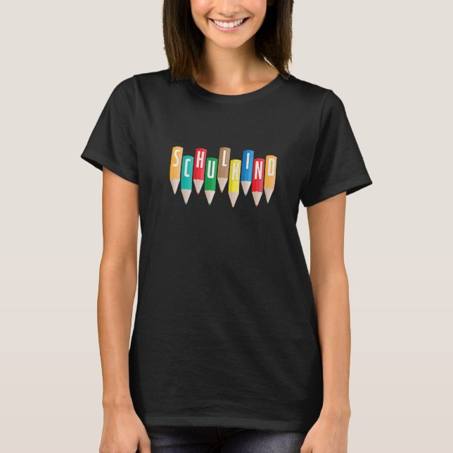T-shirt Enseignement Enseignement Crayons enfants (Devant)