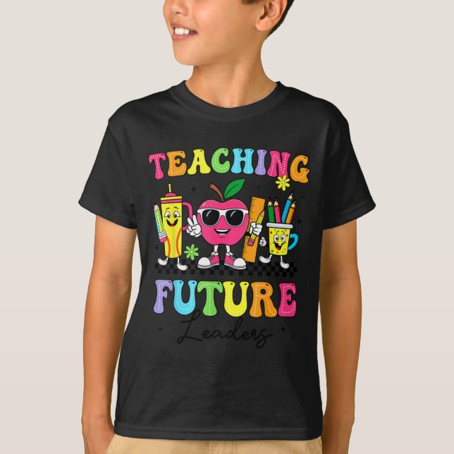 T-shirt Enseignement Rétro Dirigeants Futurs Prof Cool Dos (Devant)