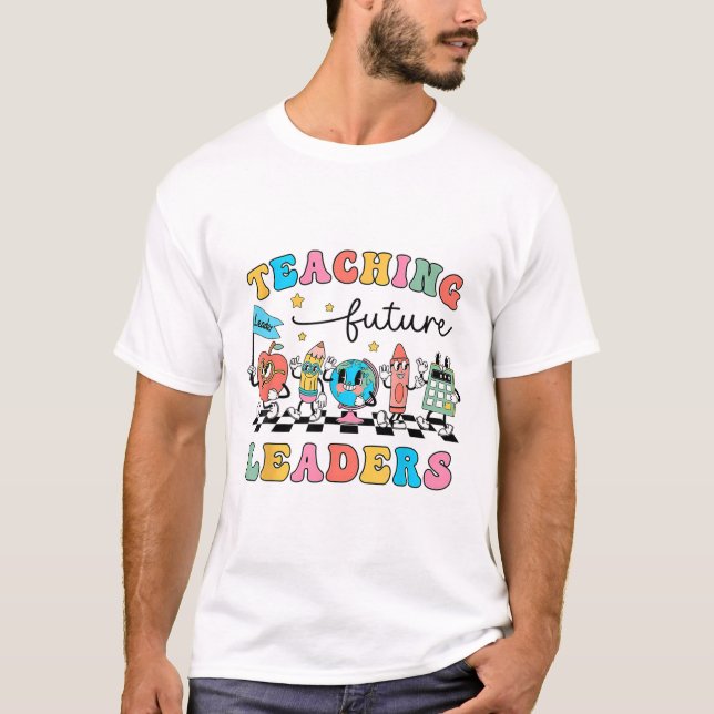 T-shirt Enseignement Rétro Dirigeants Futurs Prof Cool Dos (Devant)