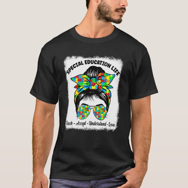 T-shirt Enseignement Spécial Accepter Comprendre Amour Spe (Devant)