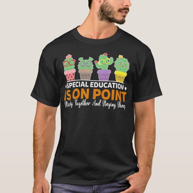 T-shirt Enseignement spécial maternelle Enseignant Cactus  (Devant)