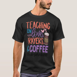 T-shirt Enseignement sur l'amour Prières Café Jardin d'e