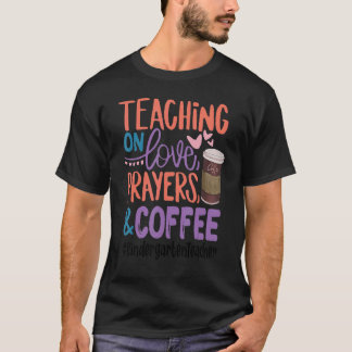 T-shirt Enseignement sur l'amour Prières Café Jardin d'e