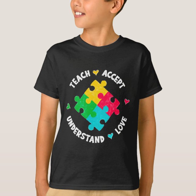 T-shirt Enseigner Accepter Comprendre Amour Enseignant Sen (Devant)