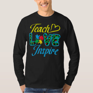 T-shirt Enseigner Amour Inspirer Sensibilisation sur l'aut